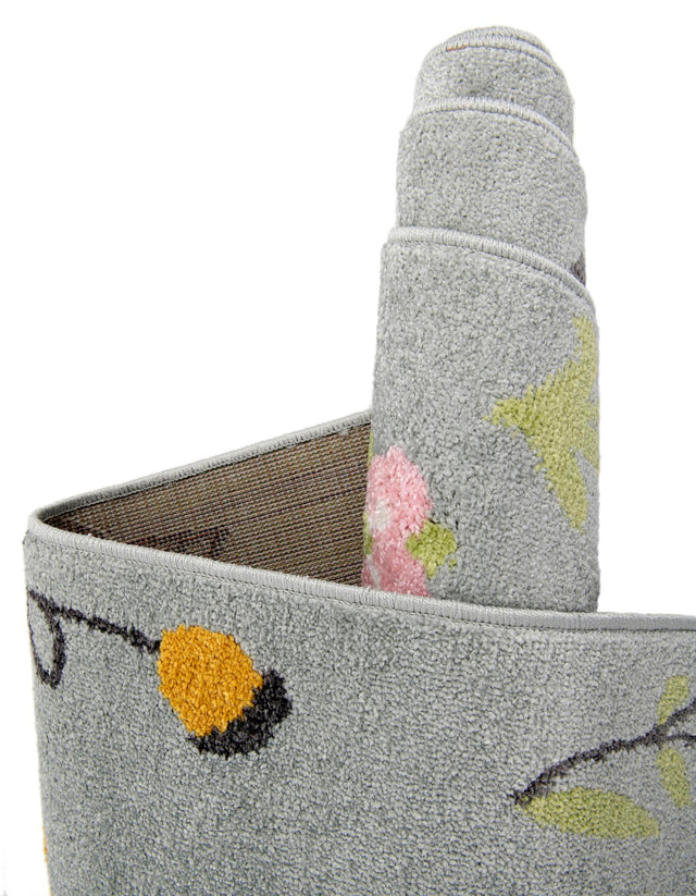 Gray 5' 3 x 8' Whimsy Kids Rectangle Rug