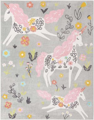 Gray 8' x 10' Whimsy Kids Rectangle Rug