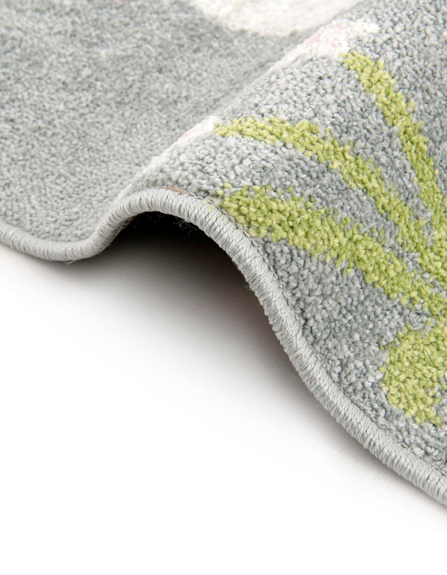 Gray 2' 2 x 6' Whimsy Kids Runner Rug