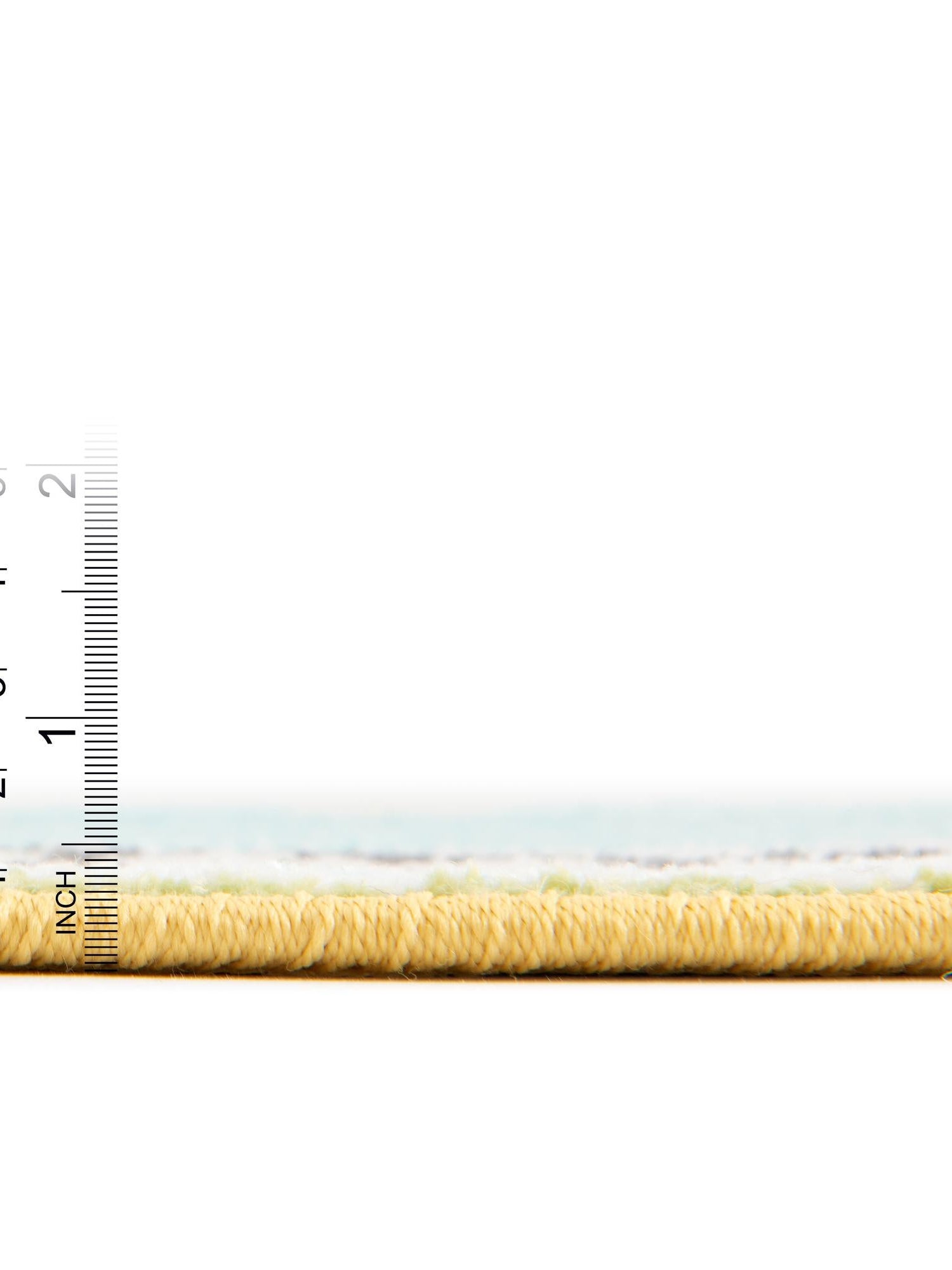 Ivory 5' 3 x 8' Whimsy Kids Rectangle Area Rug for Baby Nursery, Toddler Playroom, Bedrooms