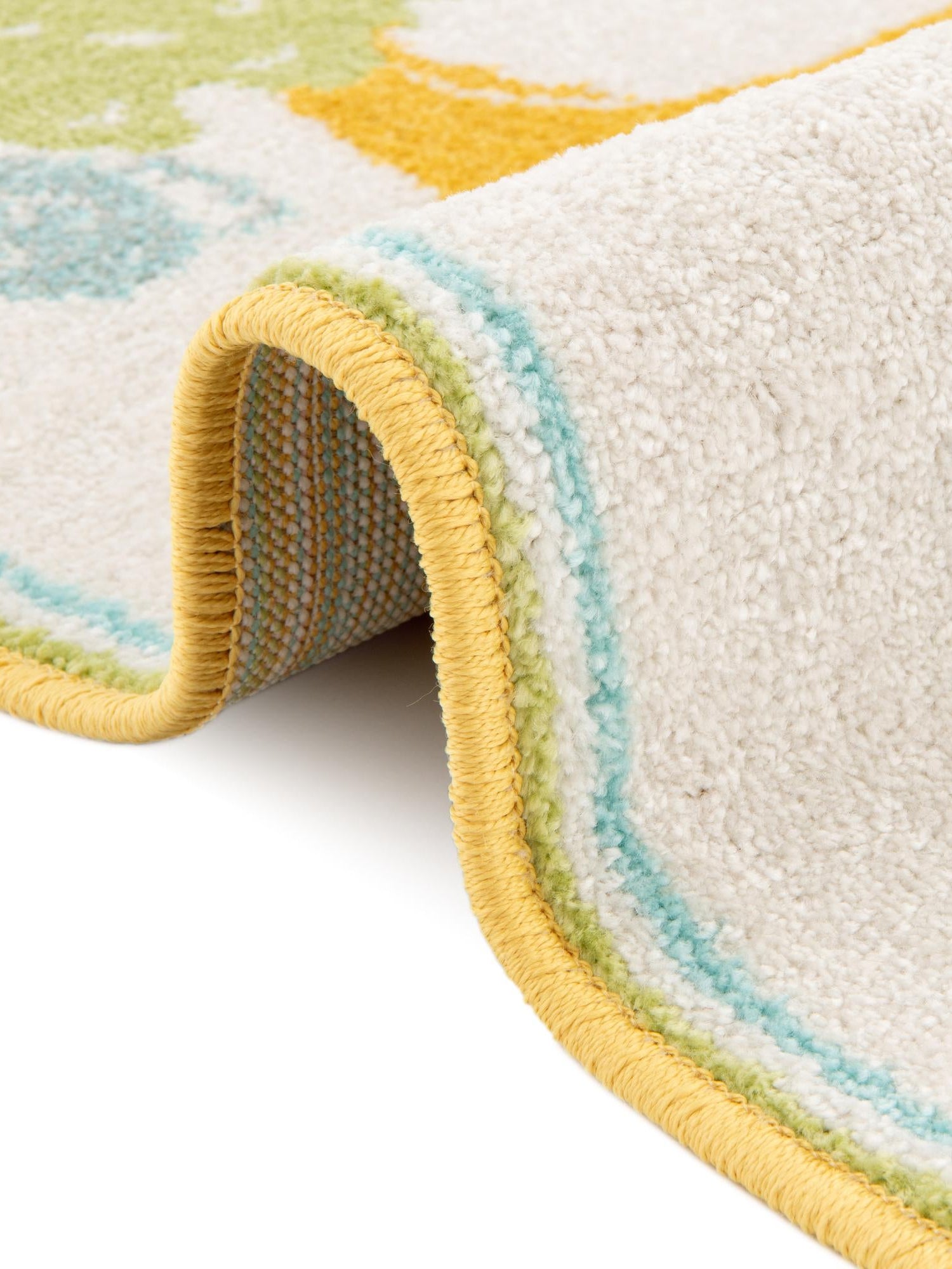 Ivory 5' 3 x 8' Whimsy Kids Rectangle Area Rug for Baby Nursery, Toddler Playroom, Bedrooms