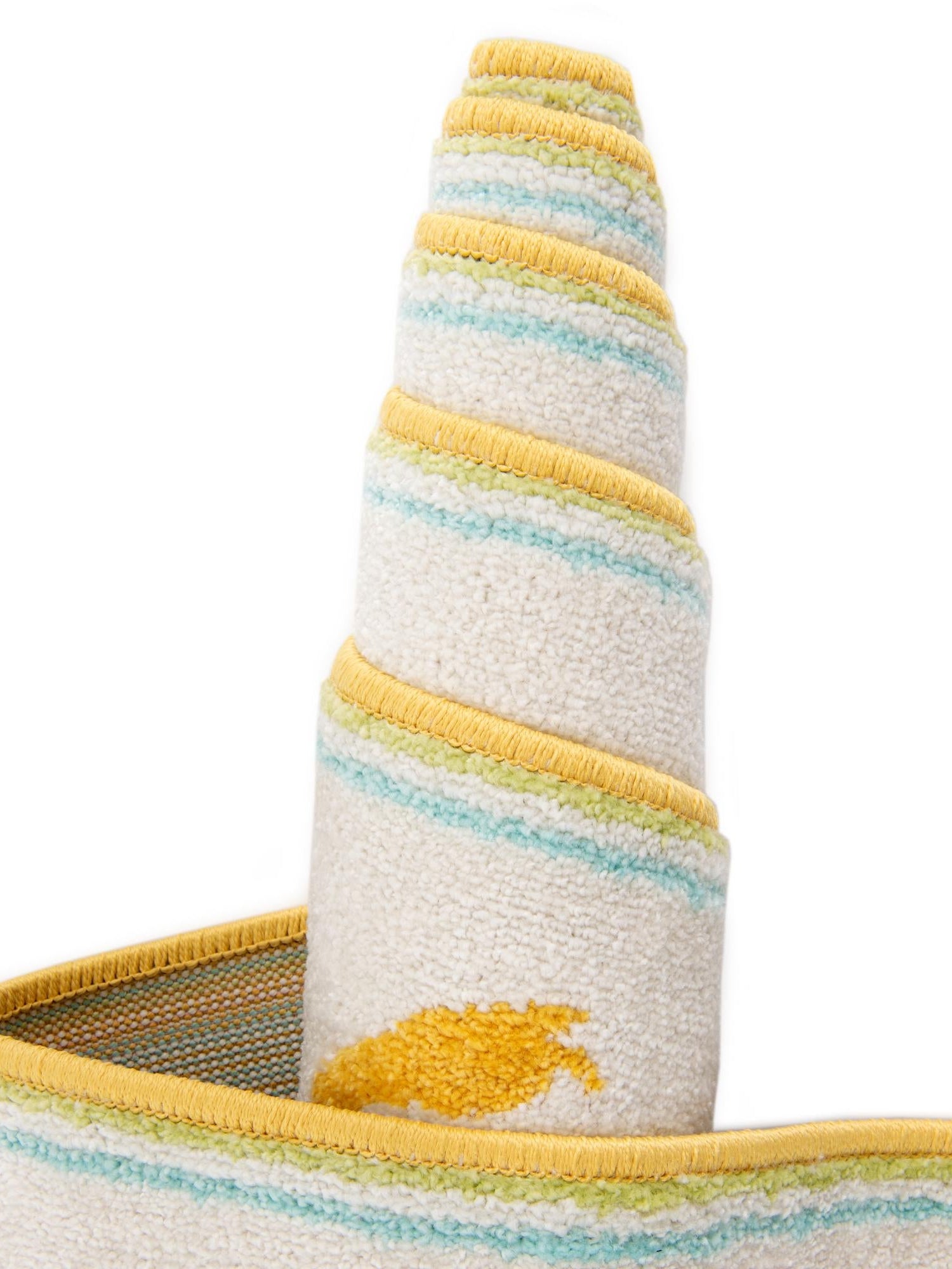 Ivory 5' 3 x 8' Whimsy Kids Rectangle Area Rug for Baby Nursery, Toddler Playroom, Bedrooms