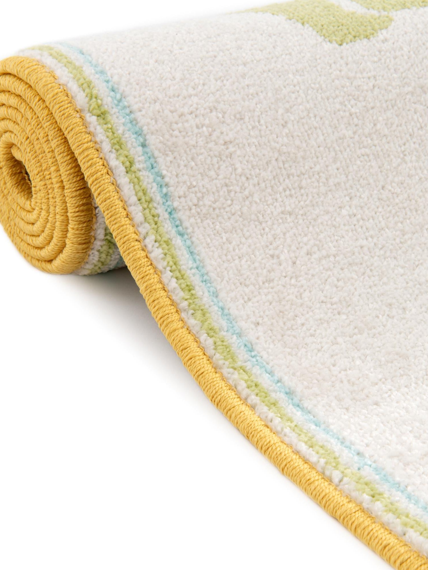 Ivory 5' 3 x 8' Whimsy Kids Rectangle Area Rug for Baby Nursery, Toddler Playroom, Bedrooms