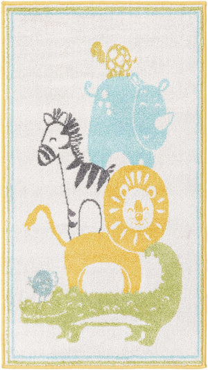 Ivory 2' 2 x 4' Whimsy Kids Runner Rug