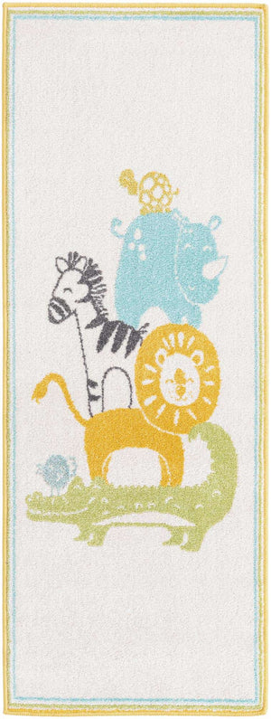 Ivory 2' 2 x 6' Whimsy Kids Runner Rug