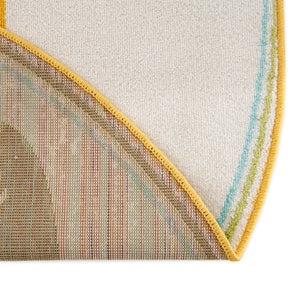 Ivory 5' 3 x 5' 3 Whimsy Kids Round Rug