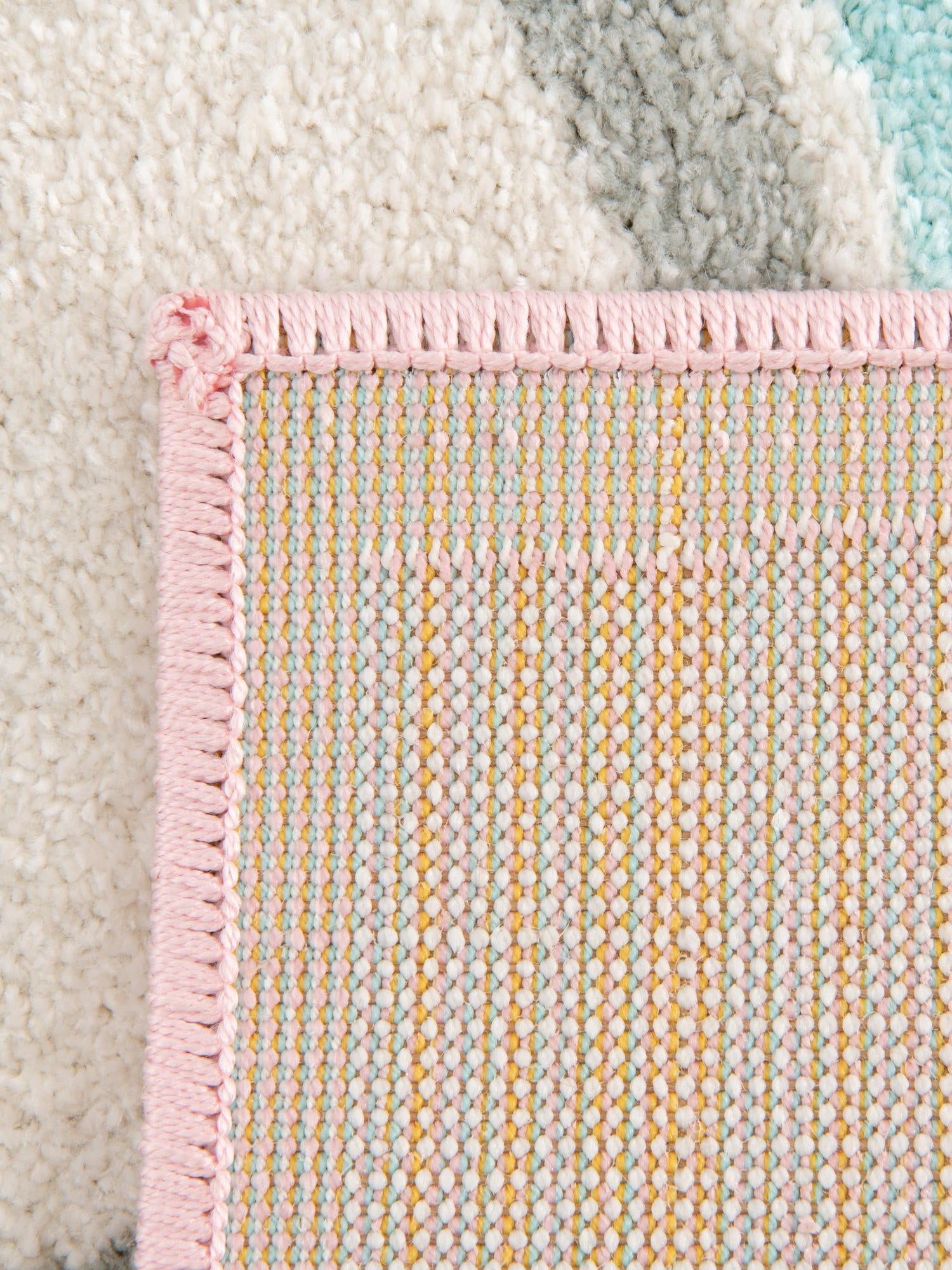 Ivory 5' 3 x 8' Whimsy Kids Rectangle Area Rug for Baby Nursery, Toddler Playroom,  Bedrooms Playful Fun Design Easy Clean Carpet for Sale at Rug Engine