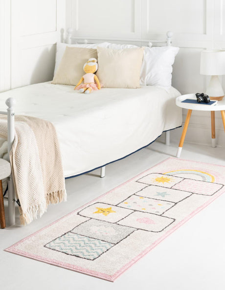 Ivory 2' 2 x 4' Whimsy Kids Runner Rug