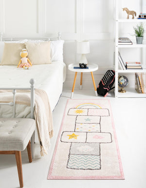 Ivory 2' 2 x 4' Whimsy Kids Runner Rug