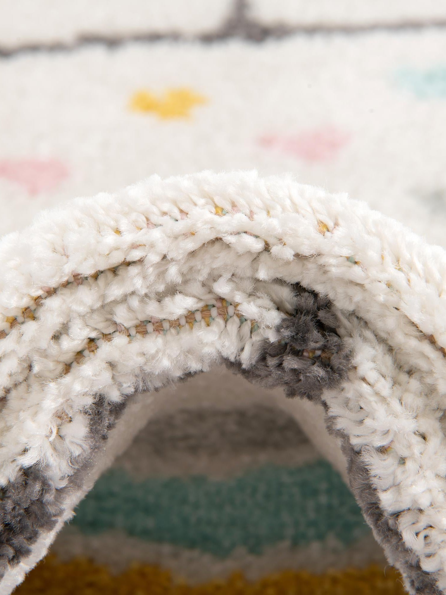 Ivory 2' 2 x 3' 11 Whimsy Kids Runner Area Rug for Baby Nursery, Toddler Playroom, Bedrooms