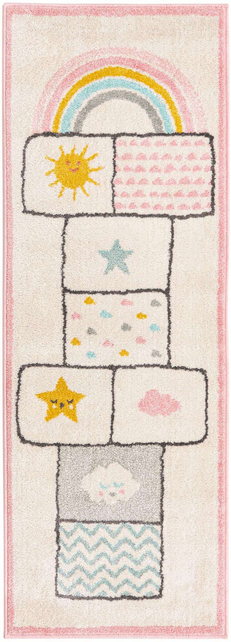 Ivory 2' 2 x 6' Whimsy Kids Runner Rug