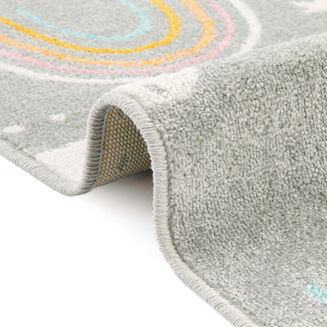 Gray 7' 10 x 10' Whimsy Kids Rectangle Area Rug for Baby Nursery, Toddler Playroom,  Bedrooms Playful Fun Design Easy Clean Carpet for Sale at Rug Engine