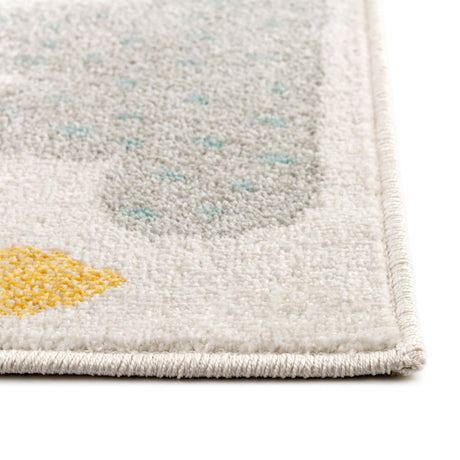 Ivory 5' 3 x 8' Whimsy Kids Rectangle Area Rug for Baby Nursery, Toddler Playroom,  Bedrooms Playful Fun Design Easy Clean Carpet for Sale at Rug Engine