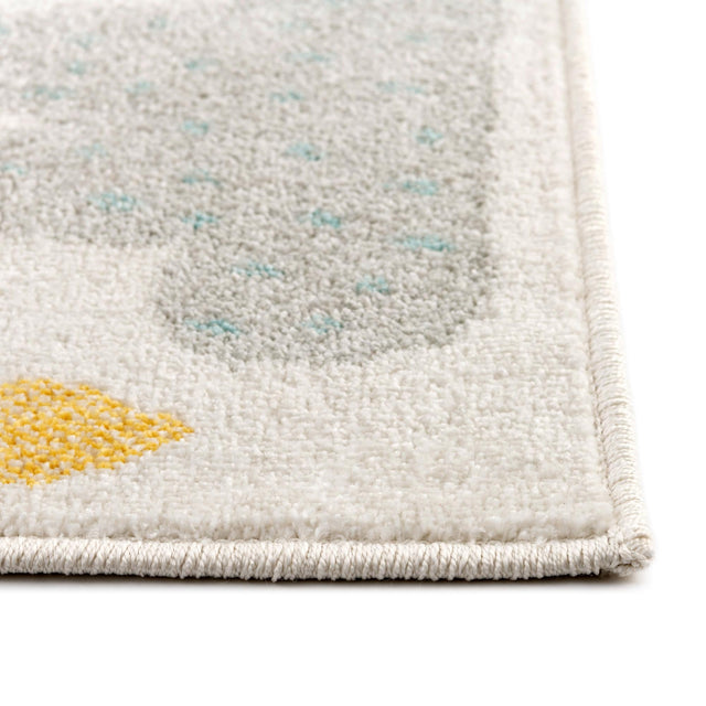 Ivory 5' 3 x 8' Whimsy Kids Rectangle Rug