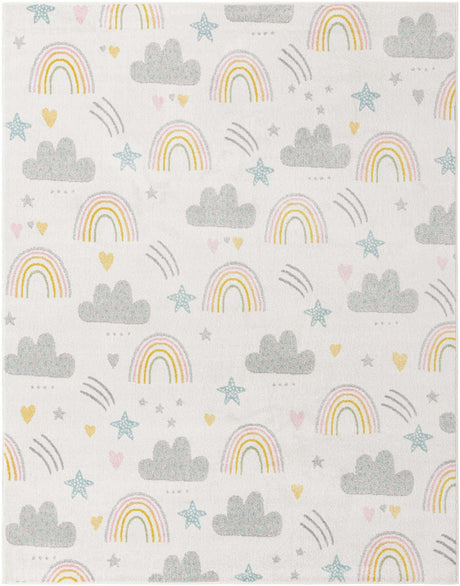 Ivory 8' x 10' Whimsy Kids Rectangle Rug