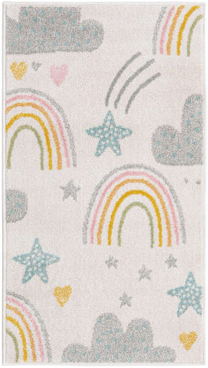 Ivory 2' 2 x 4' Whimsy Kids Runner Rug