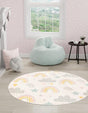 Ivory 3' 3 x 3' 3 Whimsy Kids Round Rug