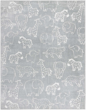 Gray 8' x 10' Whimsy Kids Rectangle Rug