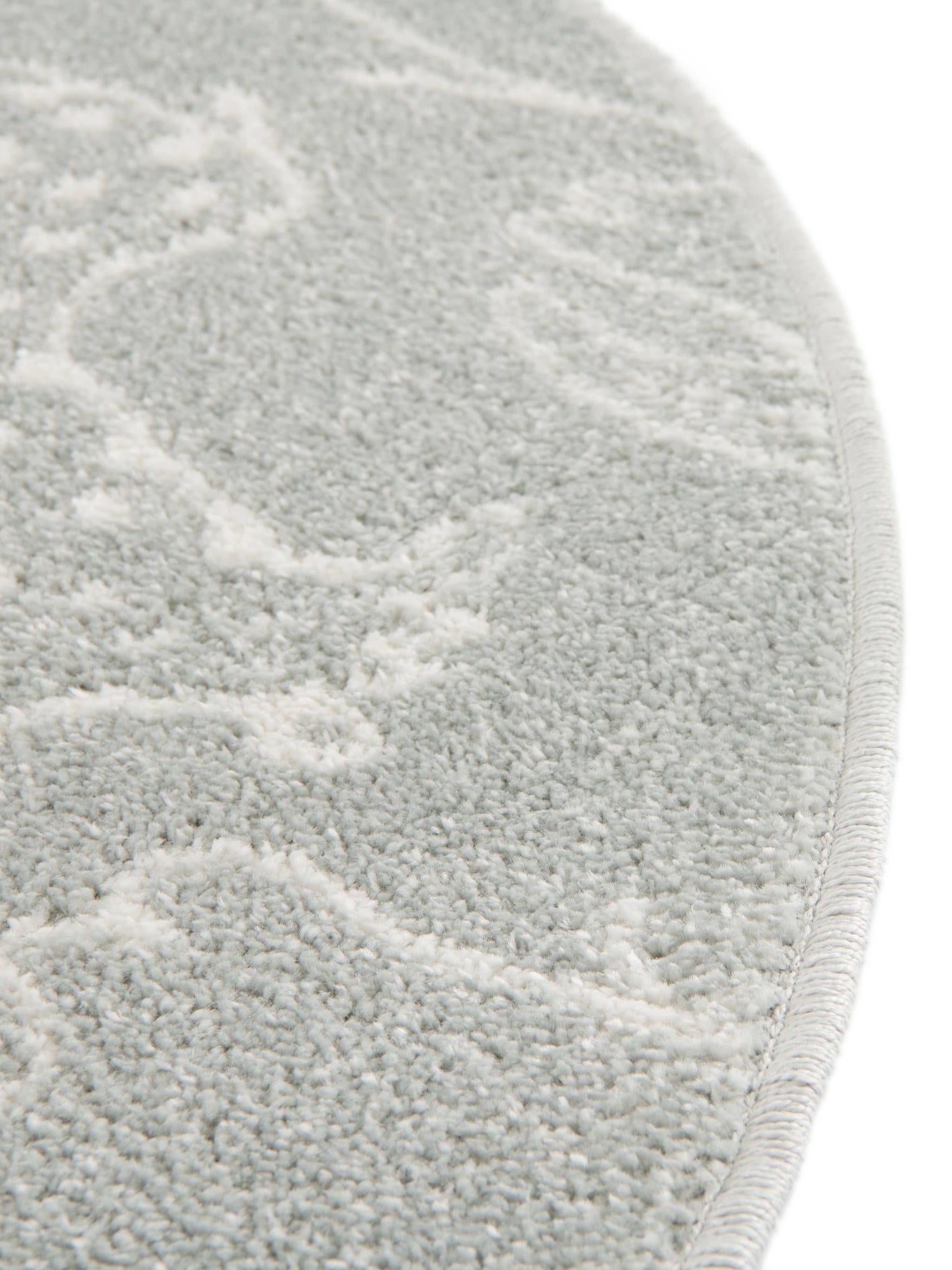 Gray 7' 10 x 7' 10 Whimsy Kids Round Area Rug for Baby Nursery, Toddler Playroom, Bedrooms