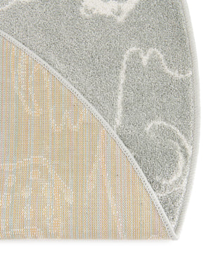 Gray 3' 3 x 3' 3 Whimsy Kids Round Rug
