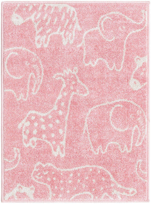 Pink 2' 2 x 3' Whimsy Kids Rectangle Rug