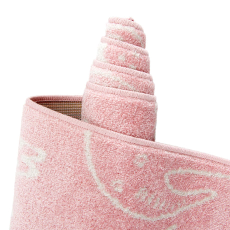 Pink 5' 3 x 8' Whimsy Kids Rectangle Area Rug for Baby Nursery, Toddler Playroom,  Bedrooms Playful Fun Design Easy Clean Carpet for Sale at Rug Engine