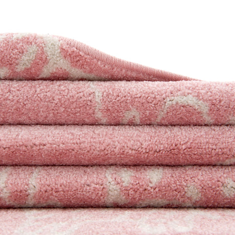 Pink 5' 3 x 8' Whimsy Kids Rectangle Area Rug for Baby Nursery, Toddler Playroom,  Bedrooms Playful Fun Design Easy Clean Carpet for Sale at Rug Engine