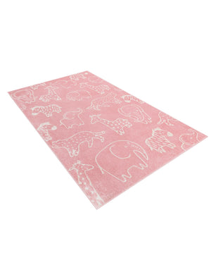 Pink 5' 3 x 8' Whimsy Kids Rectangle Rug