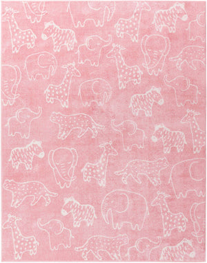 Pink 8' x 10' Whimsy Kids Rectangle Rug