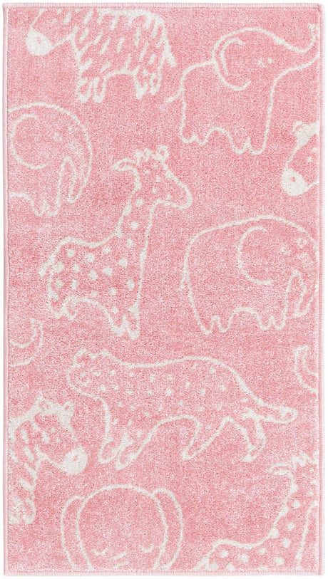 Pink 2' 2 x 4' Whimsy Kids Runner Rug