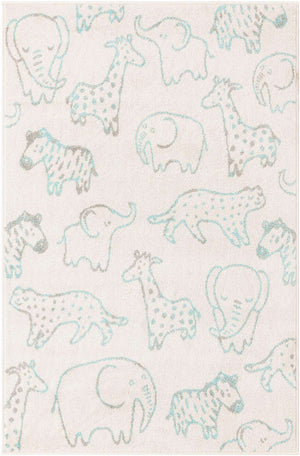 Ivory 4' x 6' Whimsy Kids Rectangle Rug