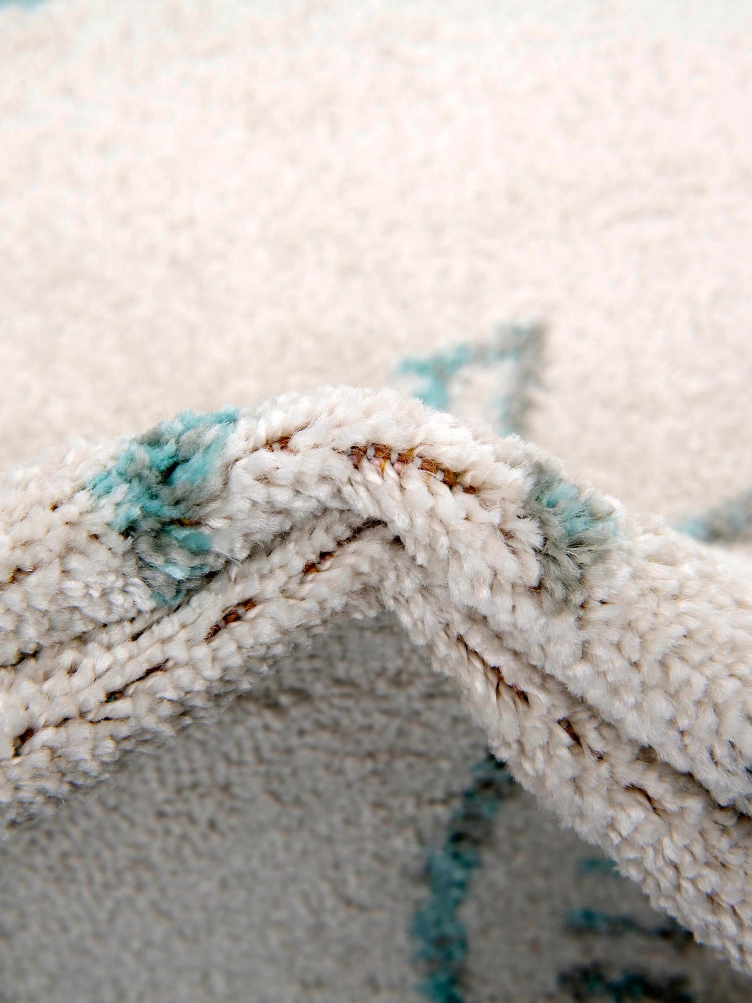 Ivory 5' 3 x 8' Whimsy Kids Rectangle Area Rug for Baby Nursery, Toddler Playroom, Bedrooms