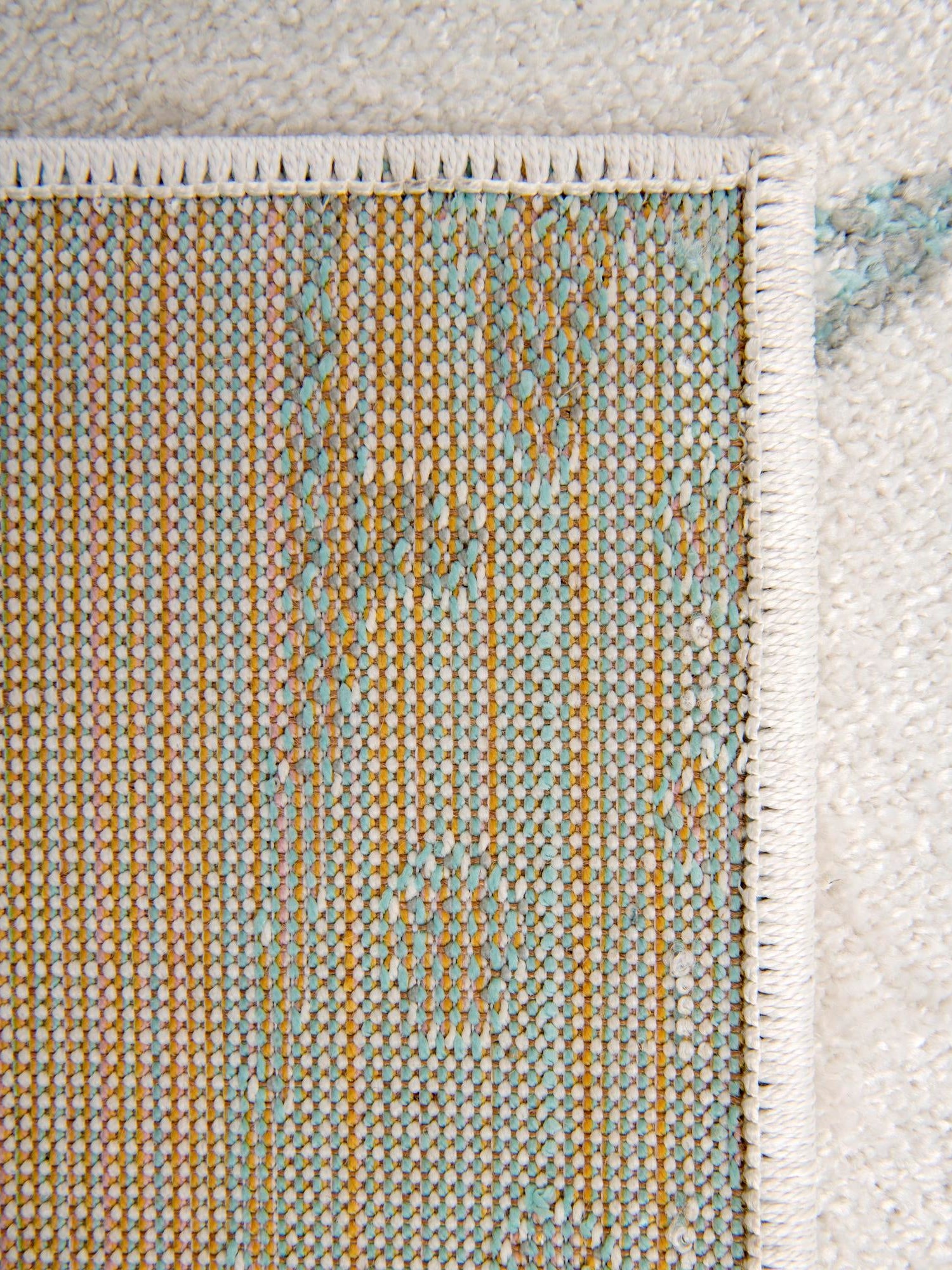 Ivory 3' 11 x 5' 11 Whimsy Kids Rectangle Area Rug for Baby Nursery, Toddler Playroom, Bedrooms