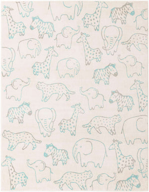 Ivory 8' x 10' Whimsy Kids Rectangle Rug