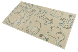 Ivory 2' 2 x 4' Whimsy Kids Runner Rug