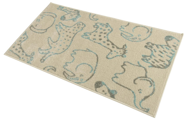 Ivory 2' 2 x 4' Whimsy Kids Runner Rug