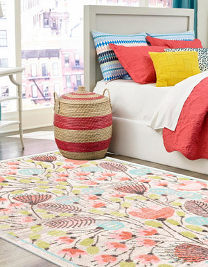 Ivory 8' x 10' Whimsy Kids Rectangle Rug