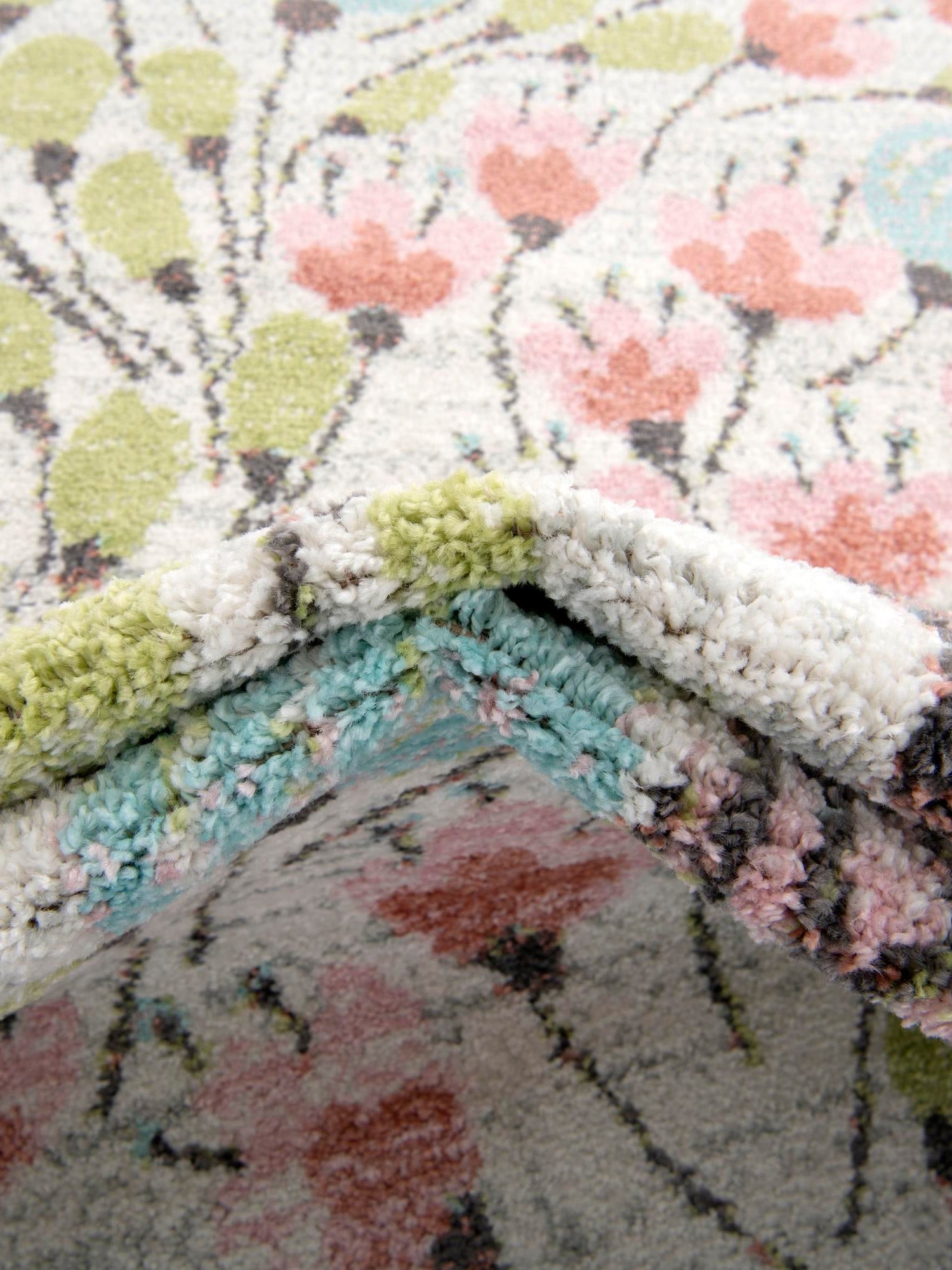 Ivory 6' 1 x 9' Whimsy Kids Rectangle Area Rug for Baby Nursery, Toddler Playroom, Bedrooms