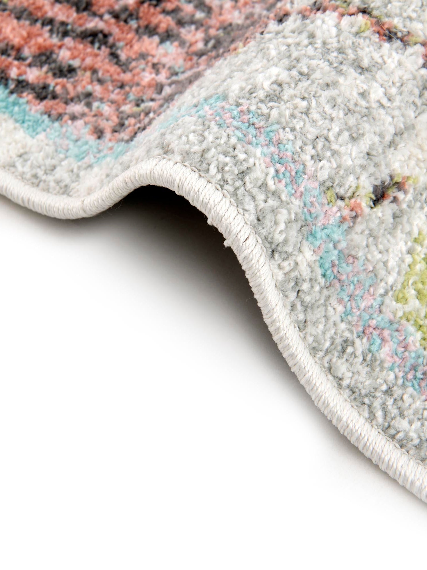 Ivory 6' 1 x 9' Whimsy Kids Rectangle Area Rug for Baby Nursery, Toddler Playroom, Bedrooms