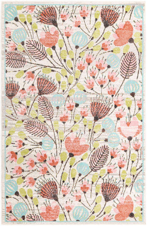 Ivory 5' 3 x 8' Whimsy Kids Rectangle Rug