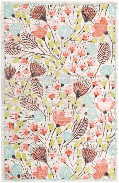 Ivory 5' 3 x 8' Whimsy Kids Rectangle Rug