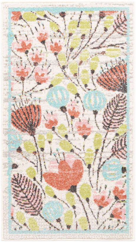 Ivory 2' 2 x 4' Whimsy Kids Runner Rug