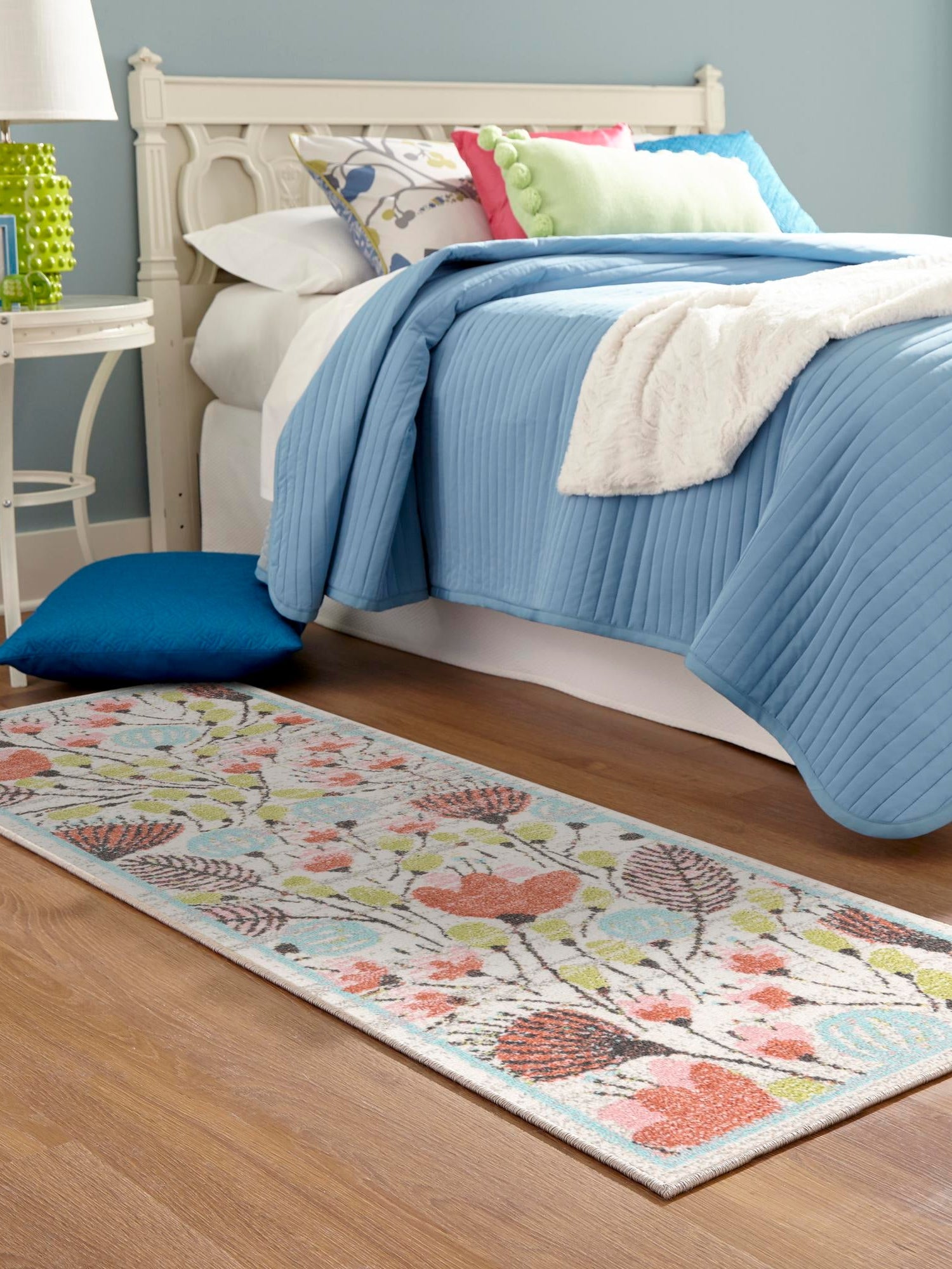 Ivory 2' 2 x 6' Whimsy Kids Runner Area Rug for Baby Nursery, Toddler Playroom, Bedrooms