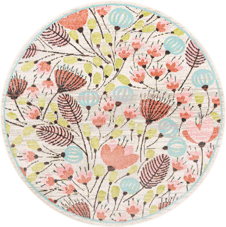 Ivory 8' x 8' Whimsy Kids Round Rug