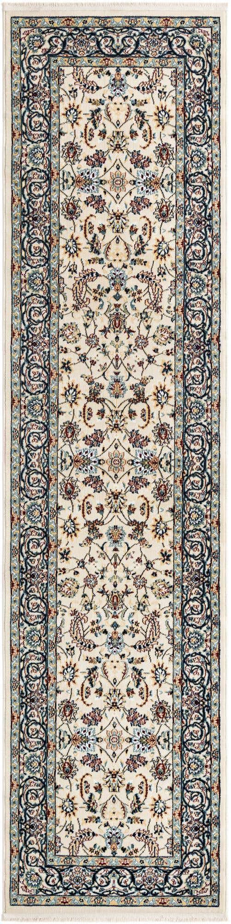 Ivory 2' 7 x 10' Narenj Runner Area Rug 85% Polypropylene & 15% Polyester Traditional Classic Carpet for Living, Dining, Bedrooms, Office for Sale at Rug Engine