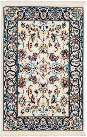 Ivory 2' x 3' 1 Narenj Rectangle Area Rug 85% Polypropylene & 15% Polyester Traditional Classic Carpet for Living, Dining, Bedrooms, Office for Sale at Rug Engine