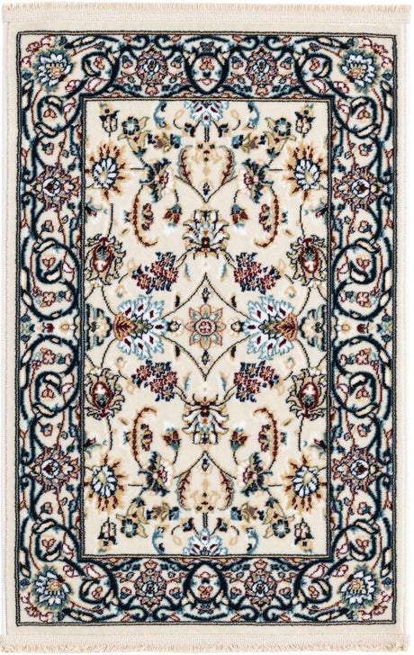 Ivory 2' x 3' 1 Narenj Rectangle Area Rug 85% Polypropylene & 15% Polyester Traditional Classic Carpet for Living, Dining, Bedrooms, Office for Sale at Rug Engine