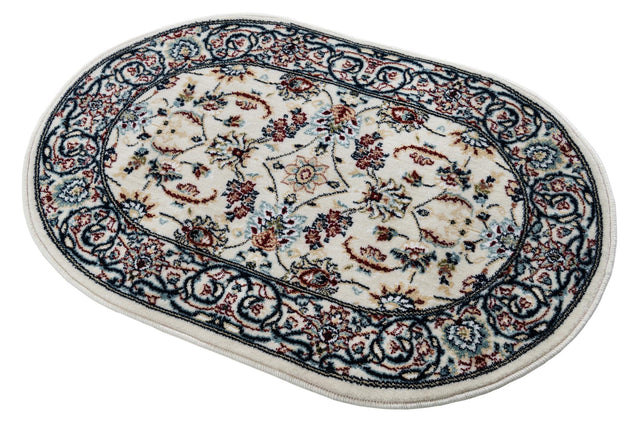Ivory 2' x 3' 1 Narenj Oval Area Rug 85% Polypropylene & 15% Polyester Traditional Classic Carpet for Living, Dining, Bedrooms, Office for Sale at Rug Engine