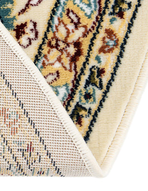 Ivory 2' x 3' 1 Narenj Oval Area Rug 85% Polypropylene & 15% Polyester Traditional Classic Carpet for Living, Dining, Bedrooms, Office for Sale at Rug Engine