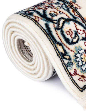 Ivory 2' x 3' 1 Narenj Oval Area Rug 85% Polypropylene & 15% Polyester Traditional Classic Carpet for Living, Dining, Bedrooms, Office for Sale at Rug Engine